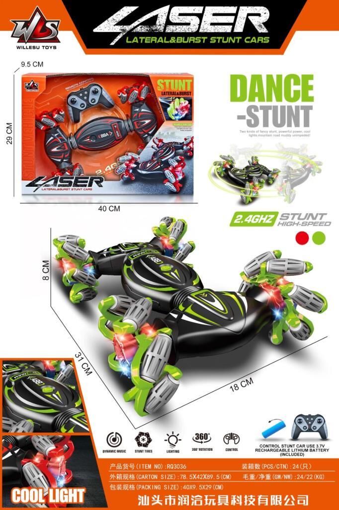 Uzaktan Kumandalı Stunt Işıklı Araba RQ3036