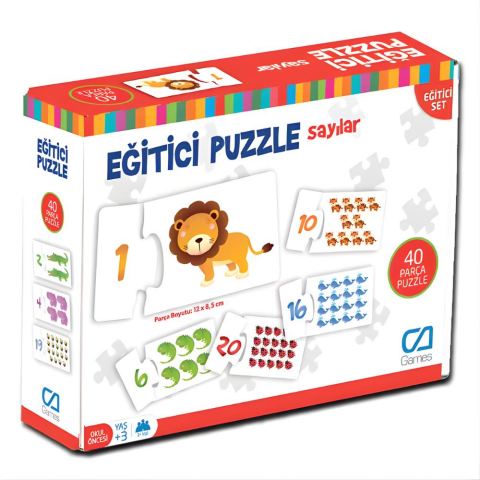 40 Parça Eğitici Puzzle Sayılar