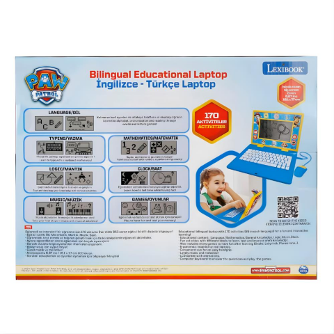 PAW Patrol İngilizce Türkçe Laptop 170 Fonksiyonlu