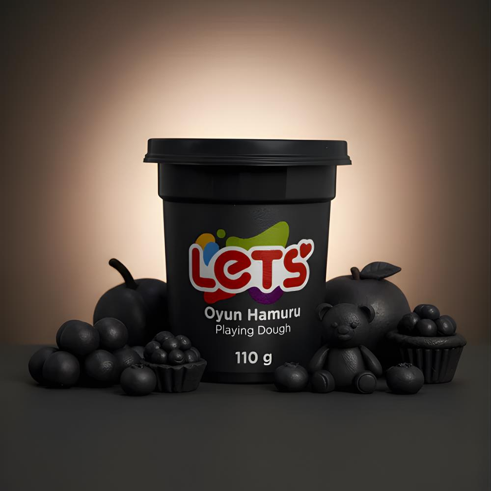 Let's Oyun Hamuru Tekli SİYAH RENK | 13 Renk Seçeneği