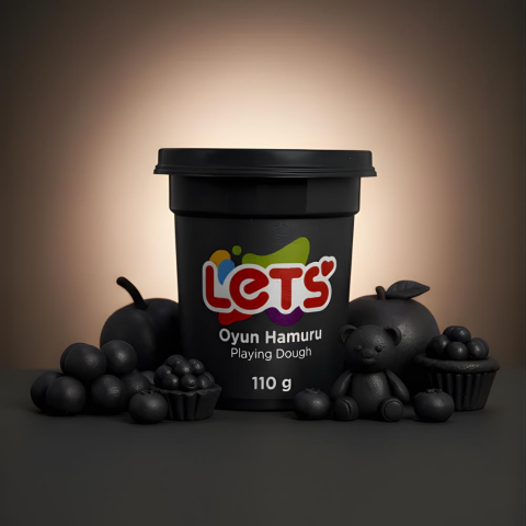 Let's Oyun Hamuru Tekli SİYAH RENK | 13 Renk Seçeneği